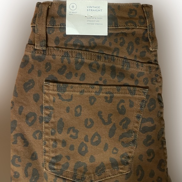 NWT G2 Universal thread leopard print Vintage straight legs Jean's color - Picture 3 of 4